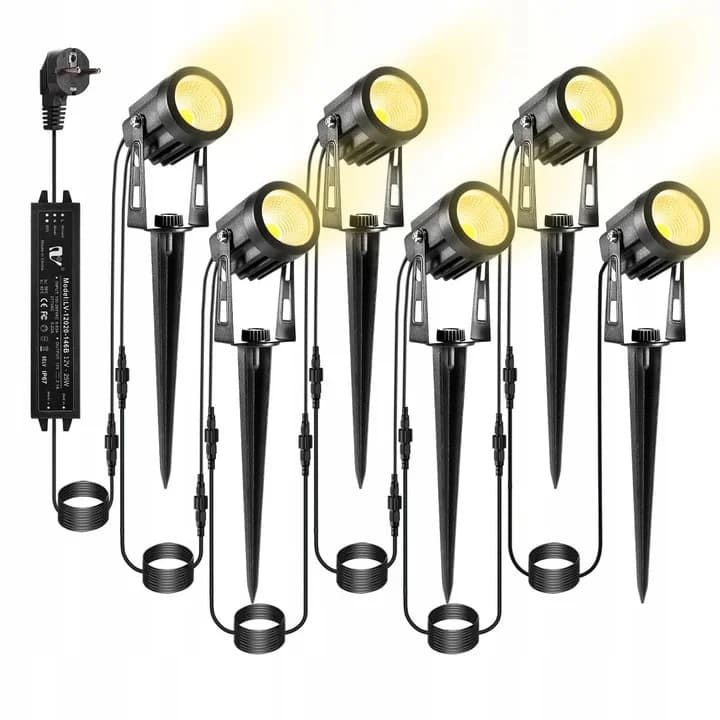 ECOWHO Zestaw 6 Lamp Ogrodowych LED IP65 Wodoodporne ECOWHO Zestaw 6 Lamp Ogrodowych LED IP65 Wodoodporne - Słupki oświetleniowe