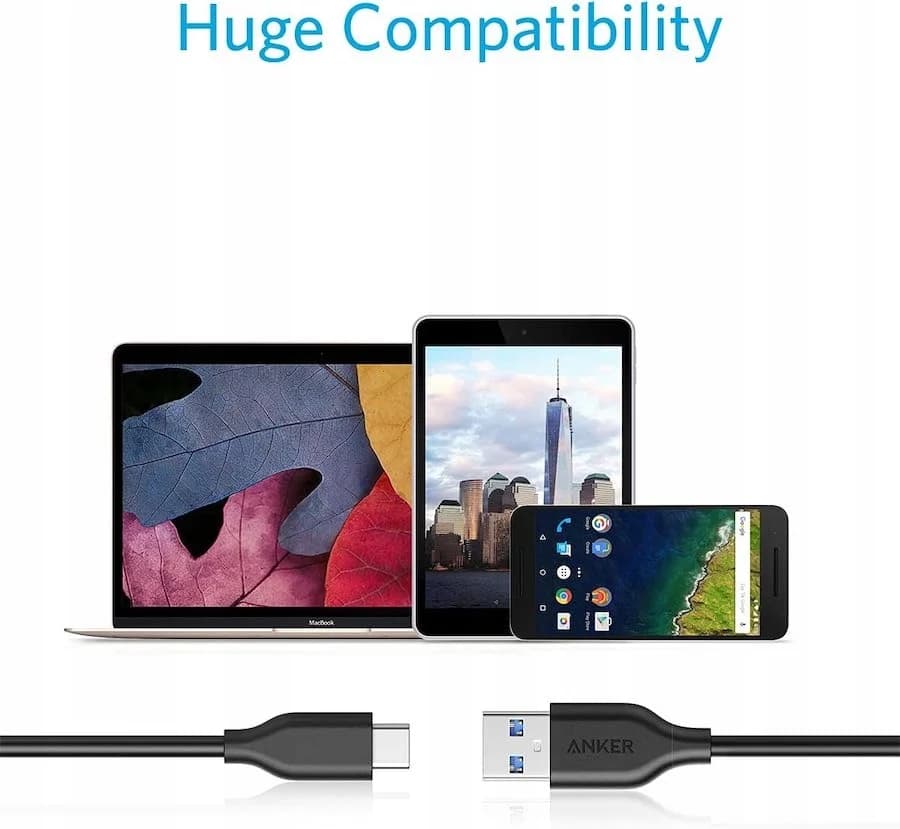 Kabel Anker USB - USB typ C 3 m 2 SZTUKI Oplot Kabel Anker USB - USB typ C 3 m 2 SZTUKI Oplot - Anker Kable