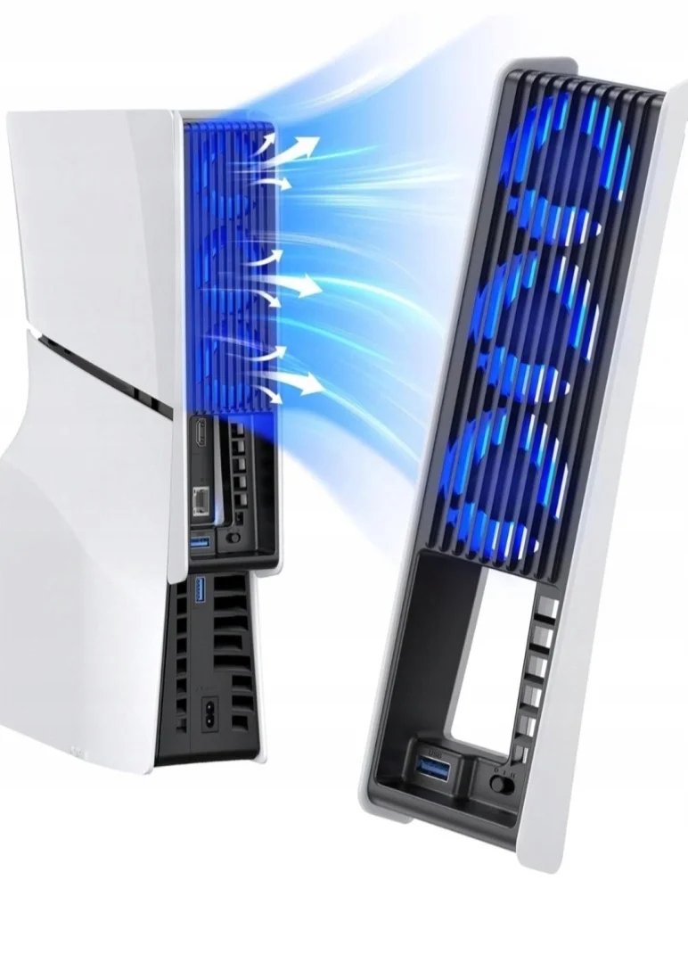 WENTYLATOR CHŁODZENIE DO PLAYSTATION 5 SLIM CICHY WYDAJNY USB 3.0 KIWIHOME WENTYLATOR CHŁODZENIE DO PLAYSTATION 5 SLIM CICHY WYDAJNY USB 3.0 KIWIHOME - KIWIHOME Akcesoria