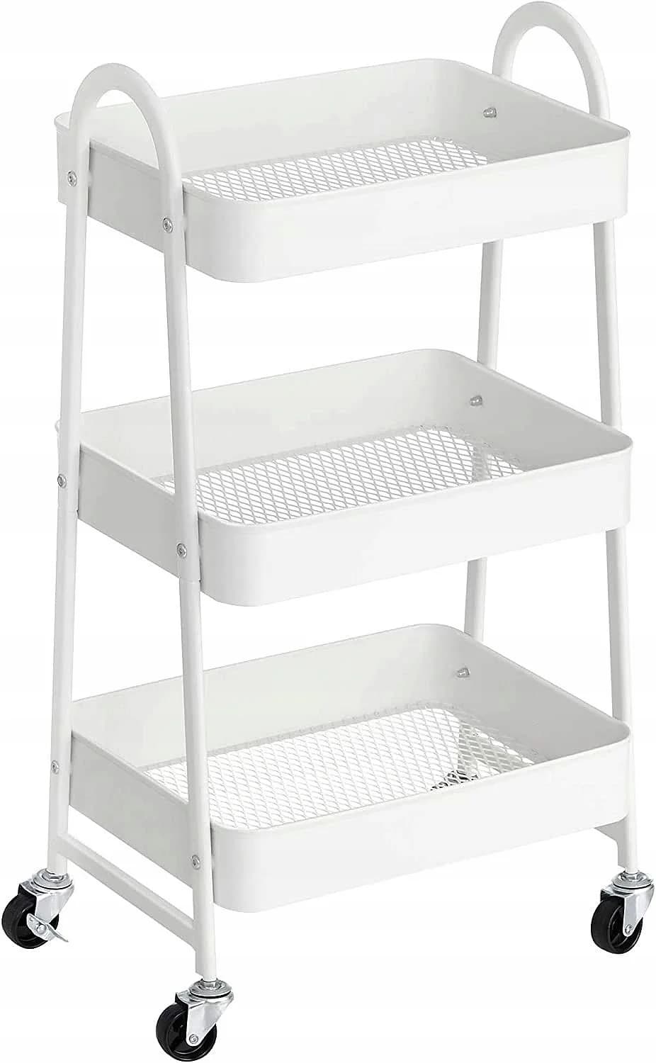 Wózek Kuchenny Półka Regał na Kółkach Organizer XL CZARNY Wózek Kuchenny Półka Regał na Kółkach Organizer XL CZARNY - Wózki kuchenne