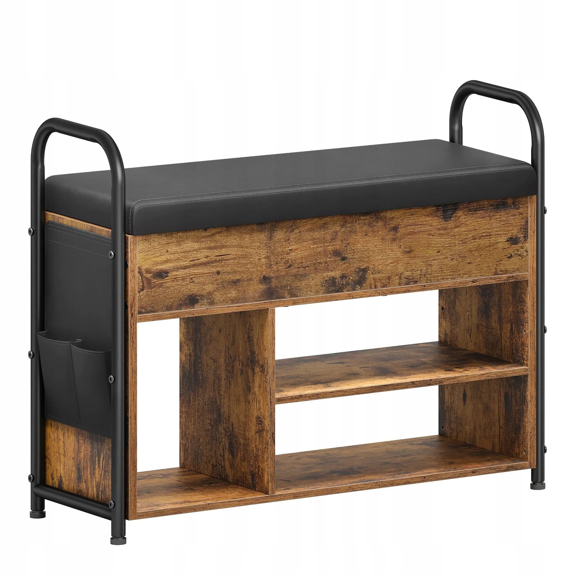 Szafka na buty z siedziskiem Songmics 80,6 x 62,5 x 30 cm dąb rustykalny Szafka na buty z siedziskiem Songmics 80,6 x 62,5 x 30 cm dąb rustykalny - Songmics Szafki na buty